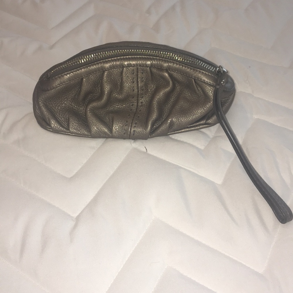 Leather wristlet